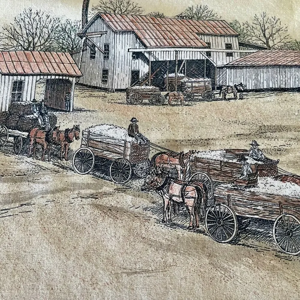Vintage 1993 1994 1999 Tea Towel Calenders Cotton Field Farm House Nostalgia EUC